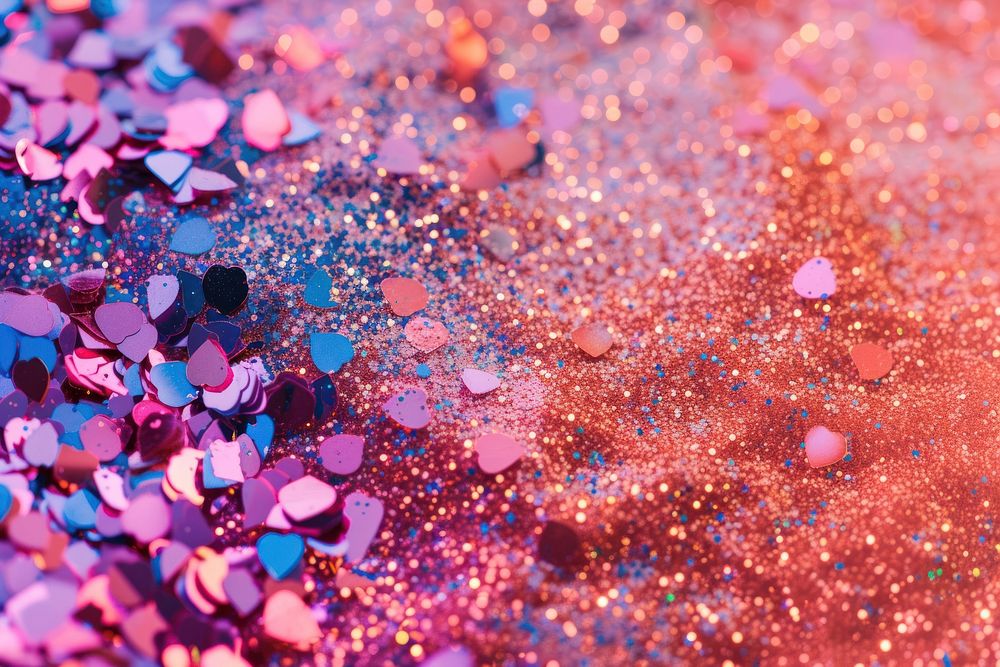 Rose gold glitter backgrounds confetti.