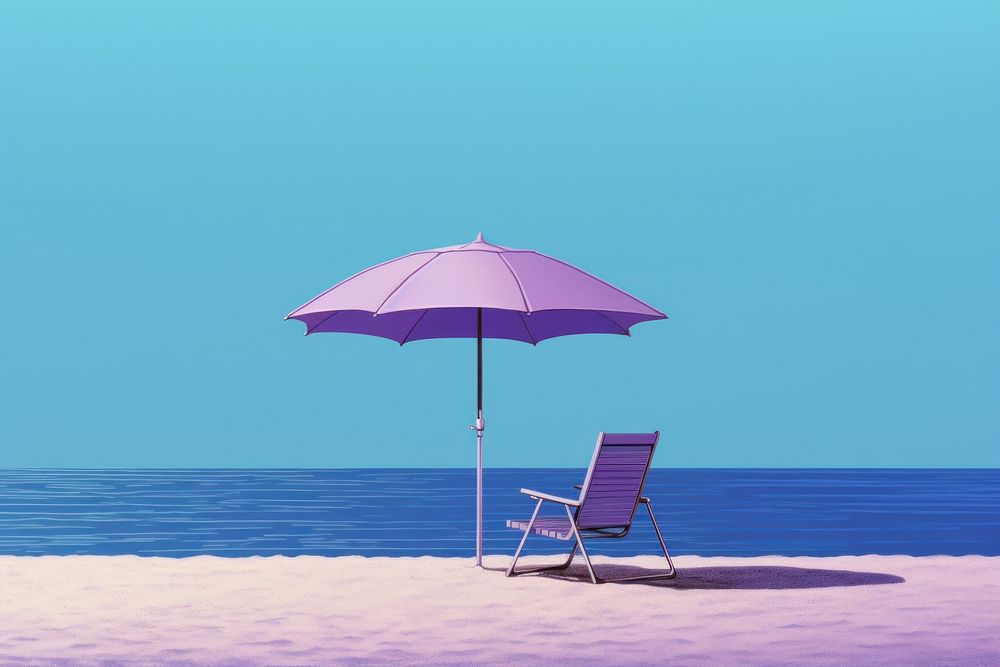 Beach umbrella beach furniture outdoors.