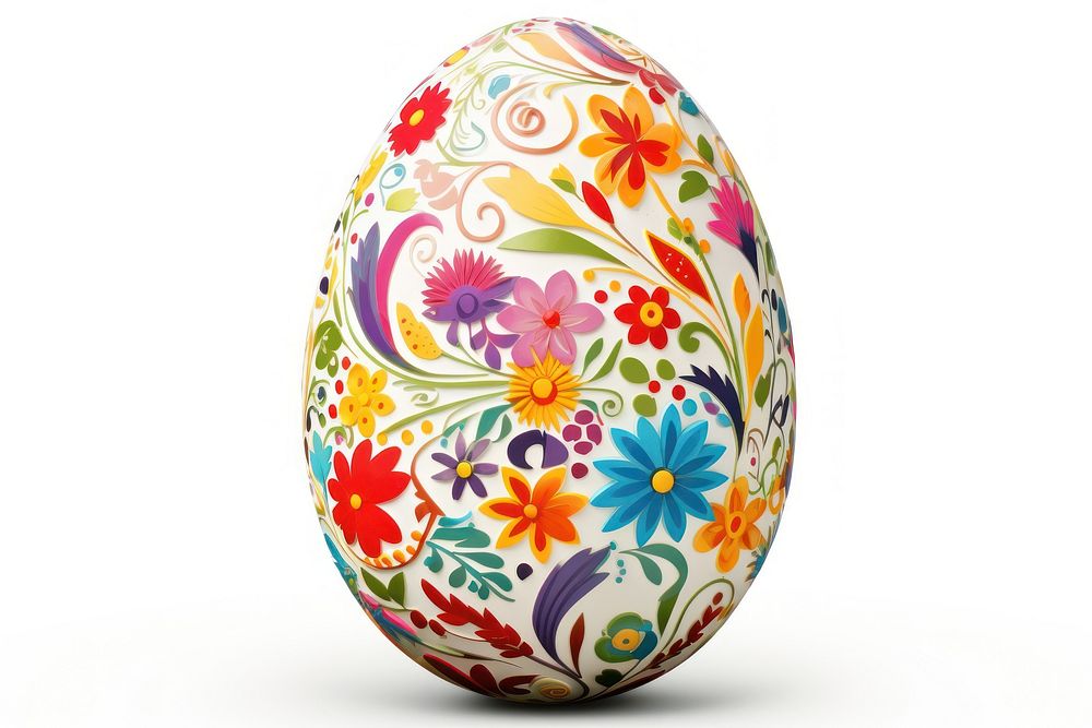Easter egg white background celebration creativity.