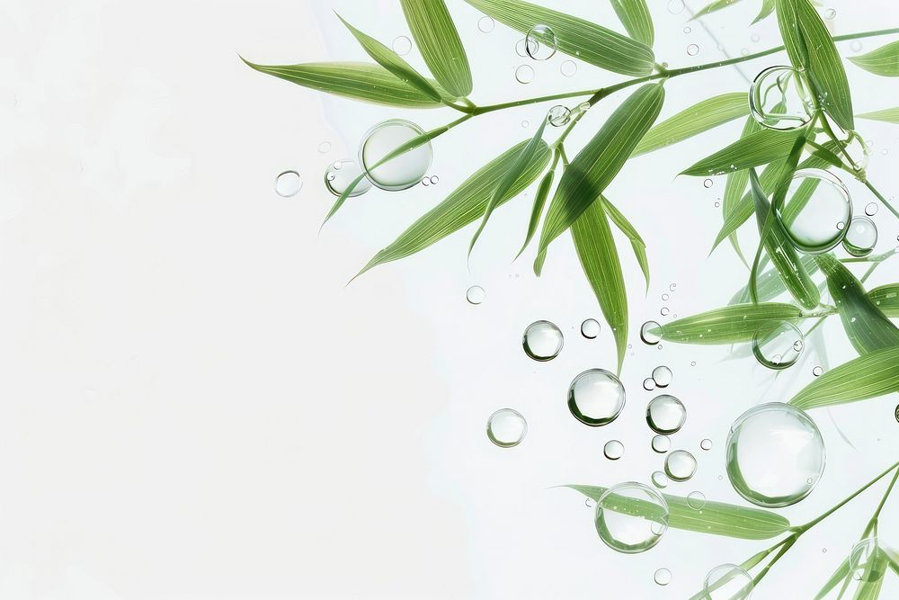 Bamboo leaf oil bubble backgrounds plant green.