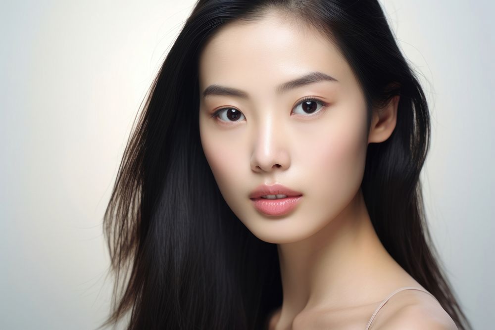 Asian Woman skin portrait adult.