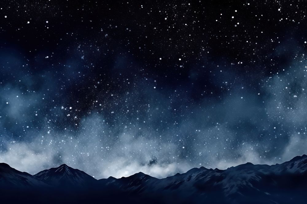 Mountain in Galaxy Watercolor space backgrounds astronomy.