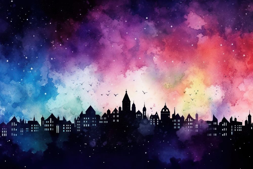 Architecture in Galaxy architecture backgrounds silhouette.
