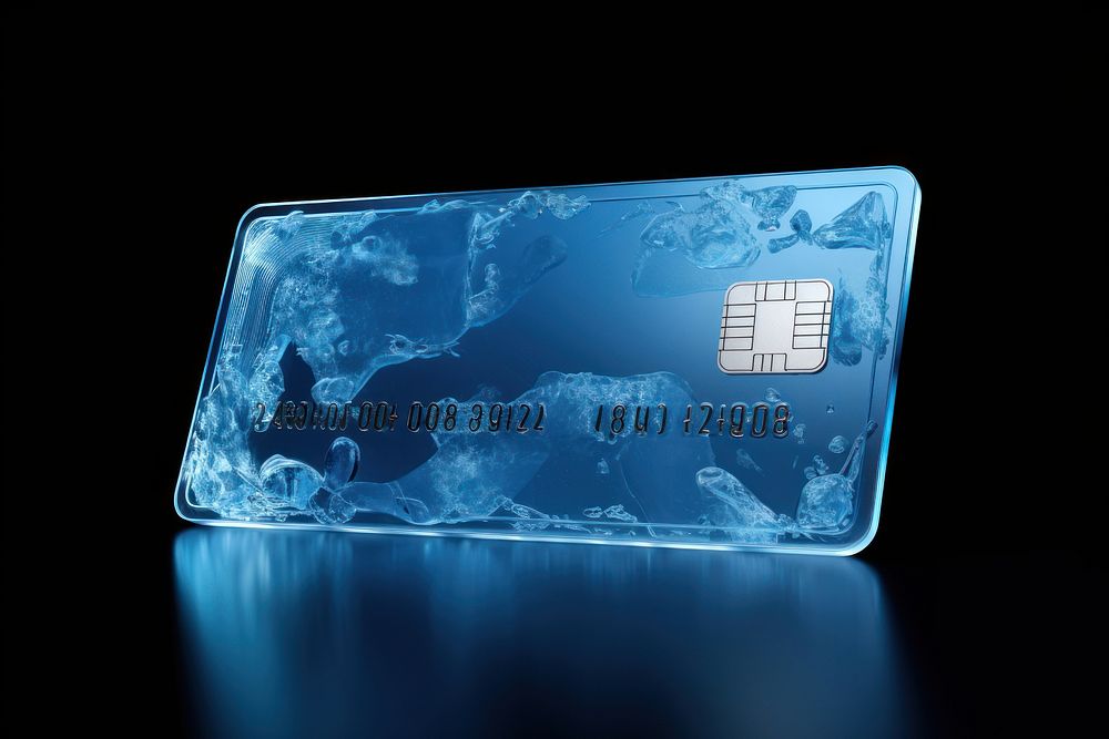 Credit card blue credit card electronics.