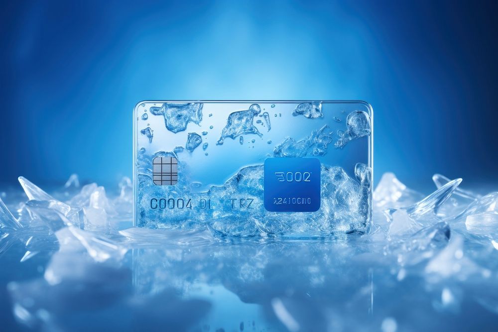 Credit card blue ice credit card.
