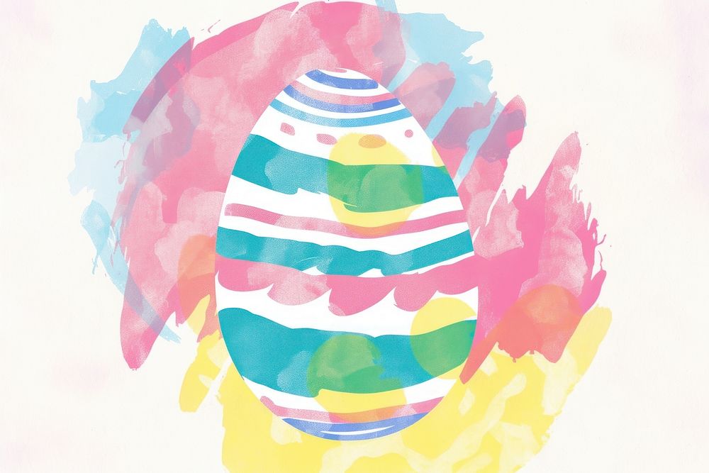 Cute easter egg illustration celebration creativity tradition.