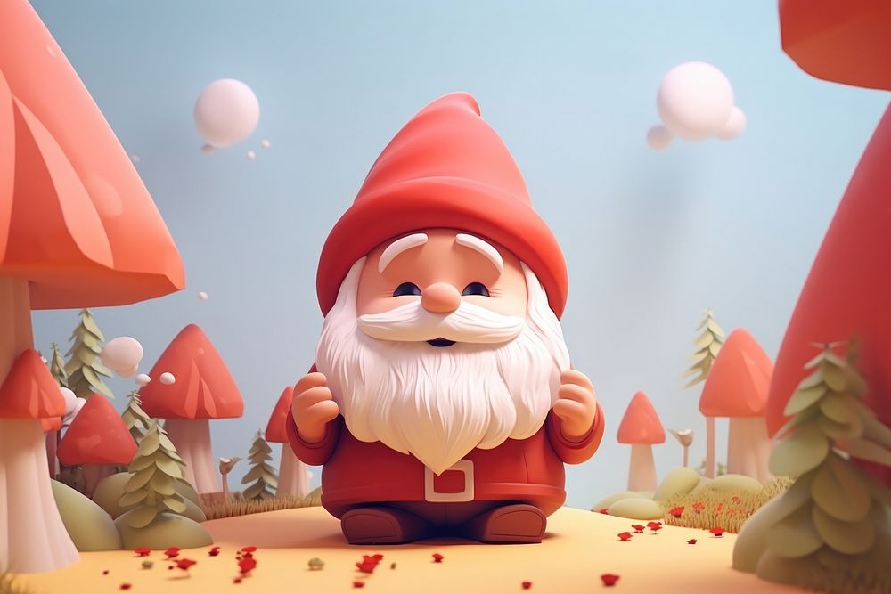 Cute gnome background cartoon representation celebration.