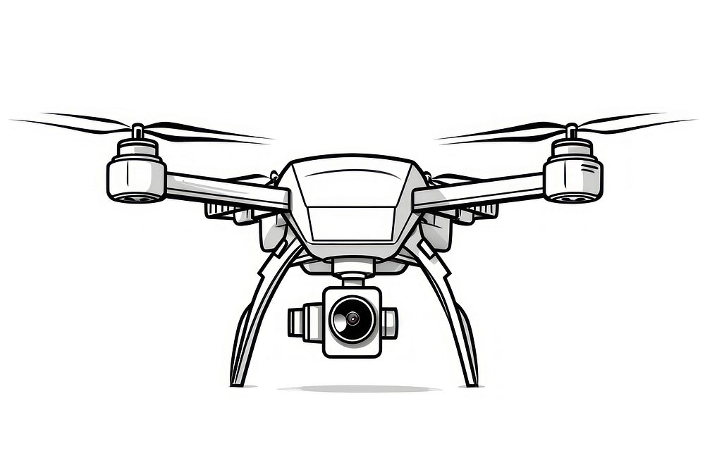 Drones camera sketch helicopter aircraft.