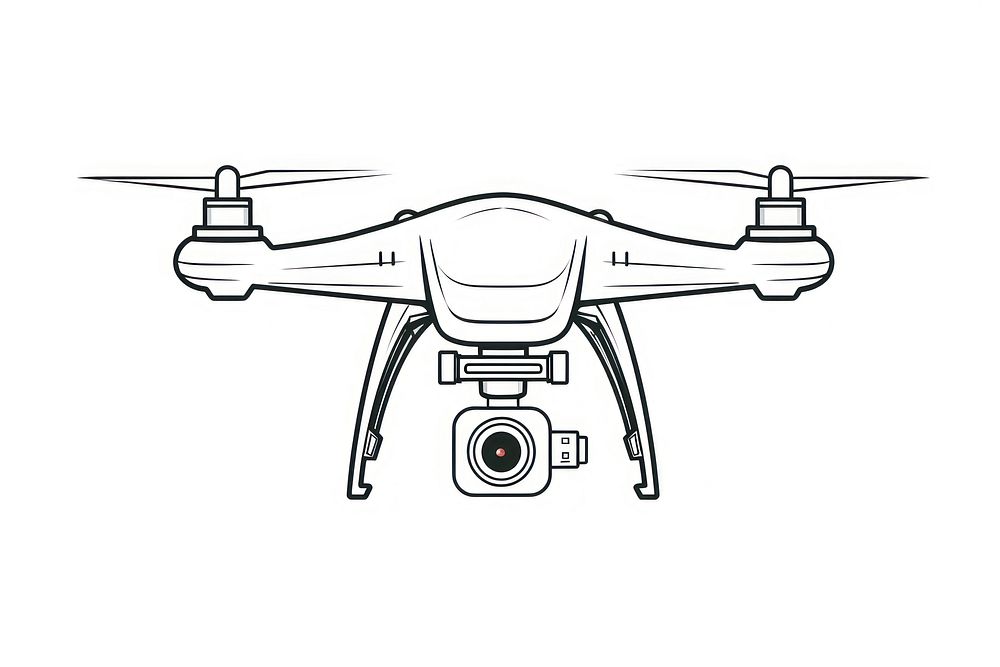 Drones camera sketch drawing drone.