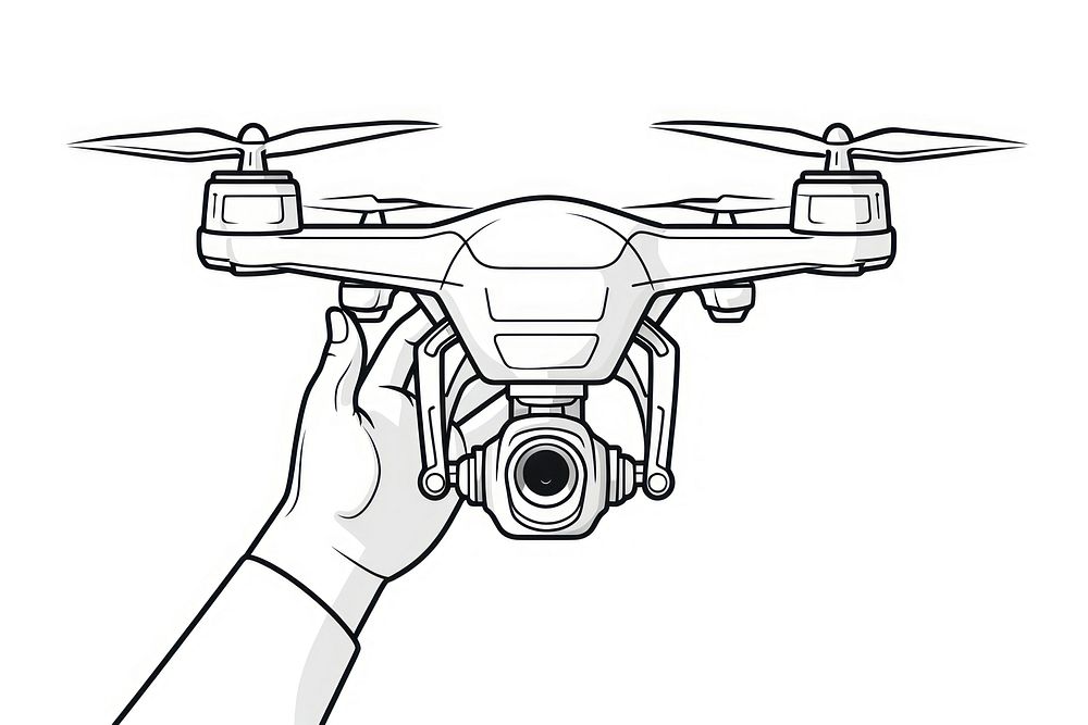 Drones camera sketch aircraft vehicle.