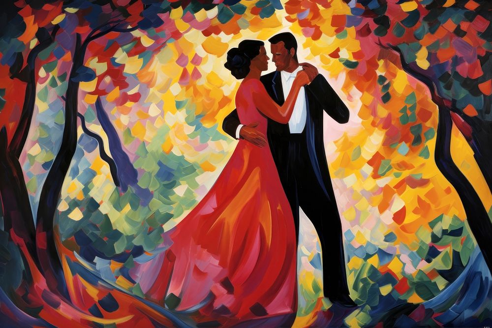 Wedding painting tango adult.