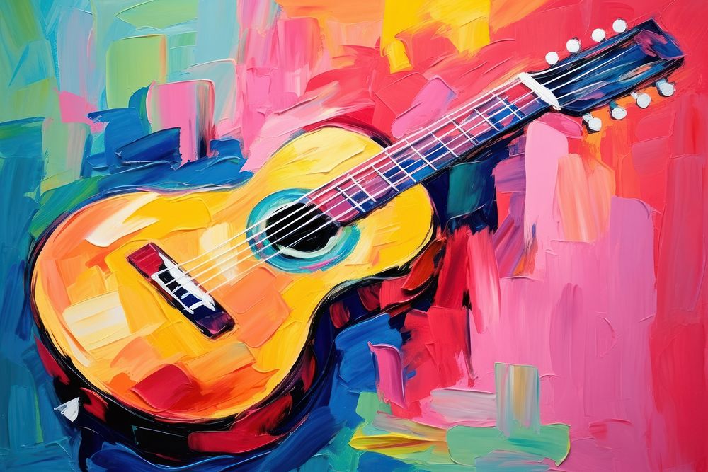 Guitar backgrounds painting art.