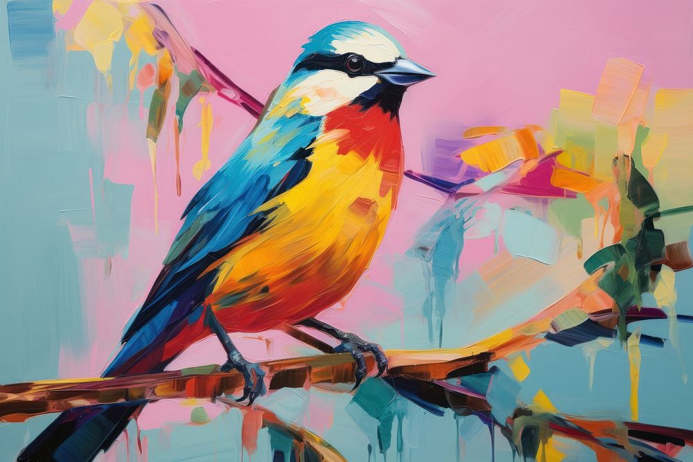 Bird painting animal beak.