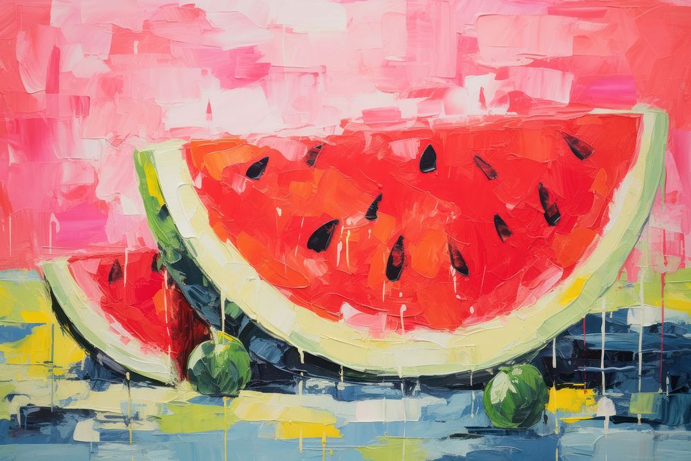 Land of watermelon backgrounds painting fruit.