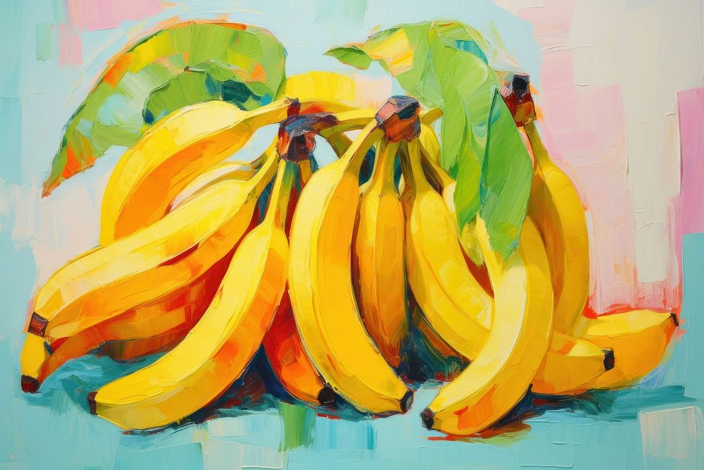 Bananas painting fruit plant.
