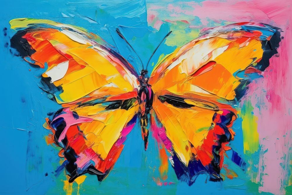 Butterfly painting backgrounds animal.