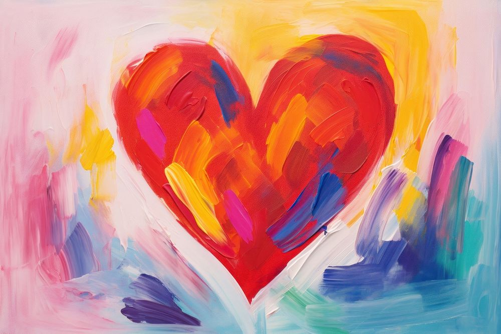 Heart painting backgrounds creativity.