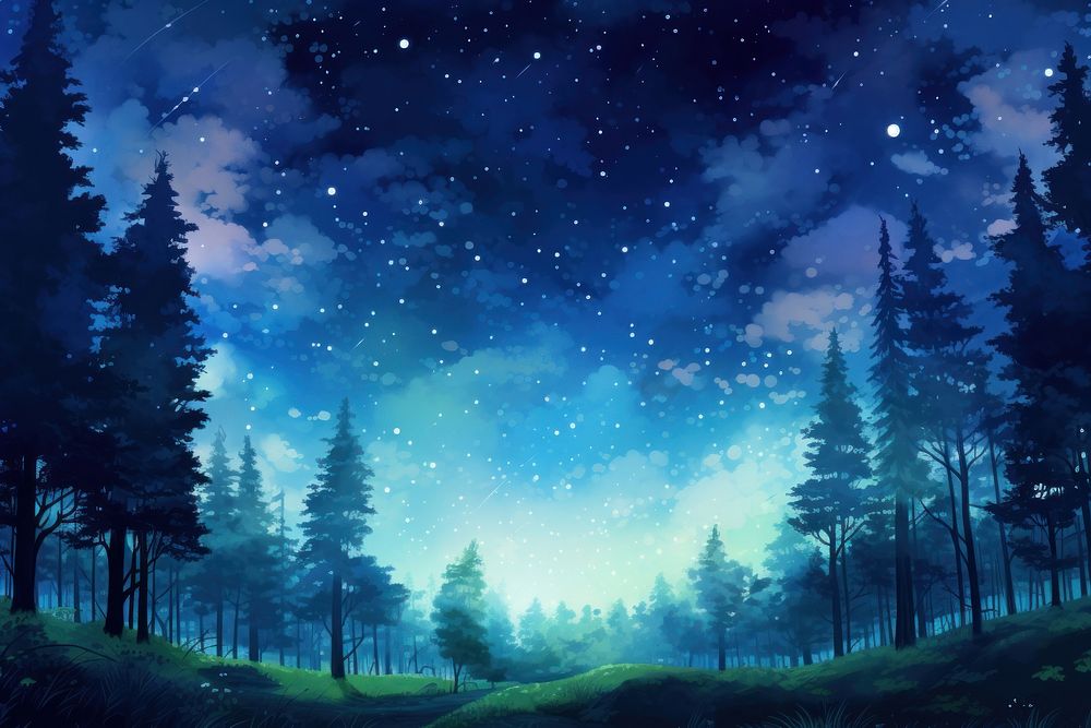 Galaxy of Forest forest landscape outdoors.