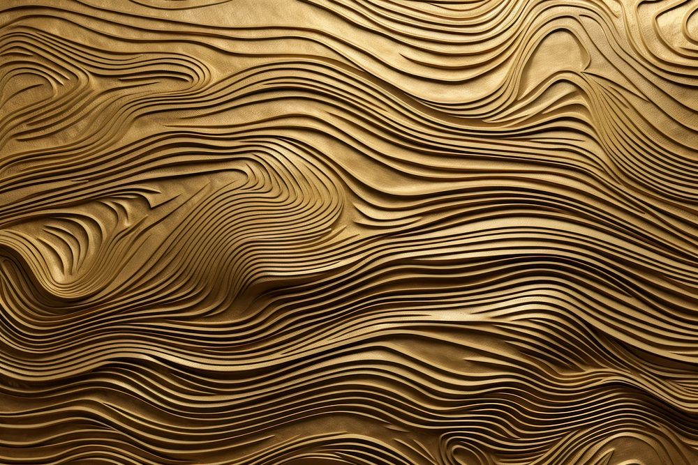 Gold wavy surface relief wood backgrounds.