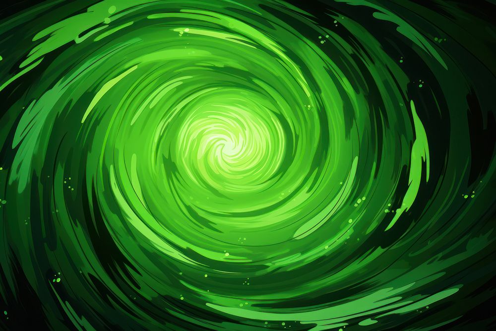 Comic glow green energetic swirl effect backgrounds abstract pattern.