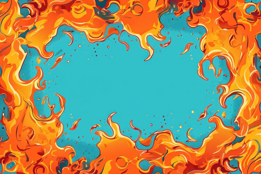 Comic fire border effect backgrounds abstract pattern.