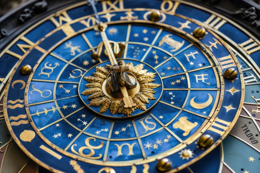 Astrology clock wristwatch astronomy.