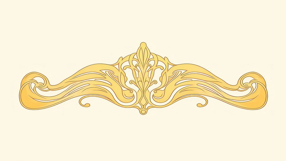 Gold ornament divider logo art accessories.