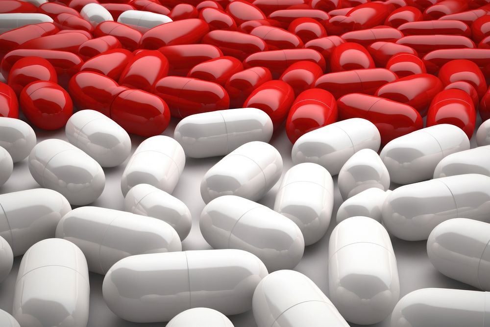 Pill capsules backgrounds red repetition.