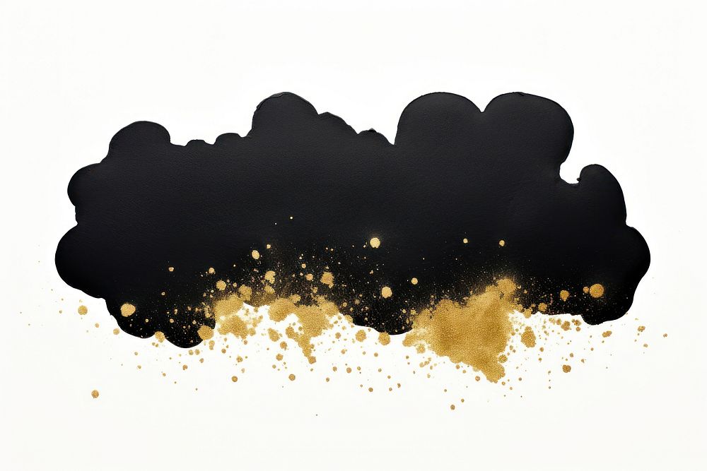Black color cute cloud backgrounds gold ink.
