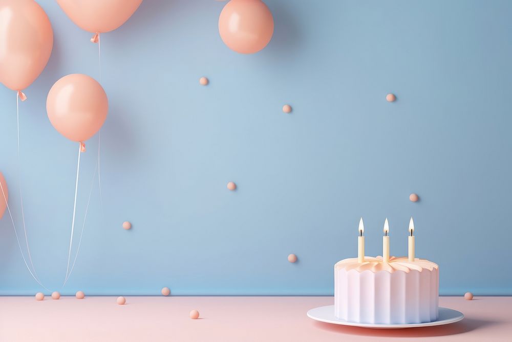 Abstract background birthday balloon dessert.