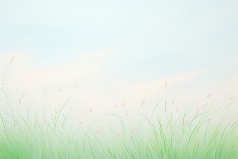 Painting of grass in garden backgrounds outdoors nature.