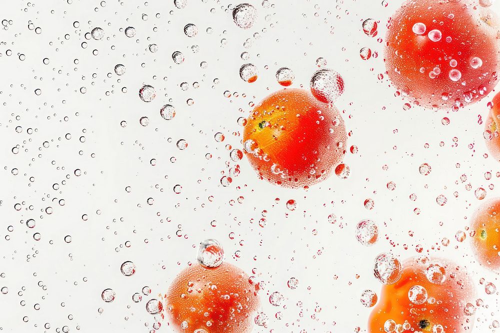 Tomatos oil bubble backgrounds condensation transparent.