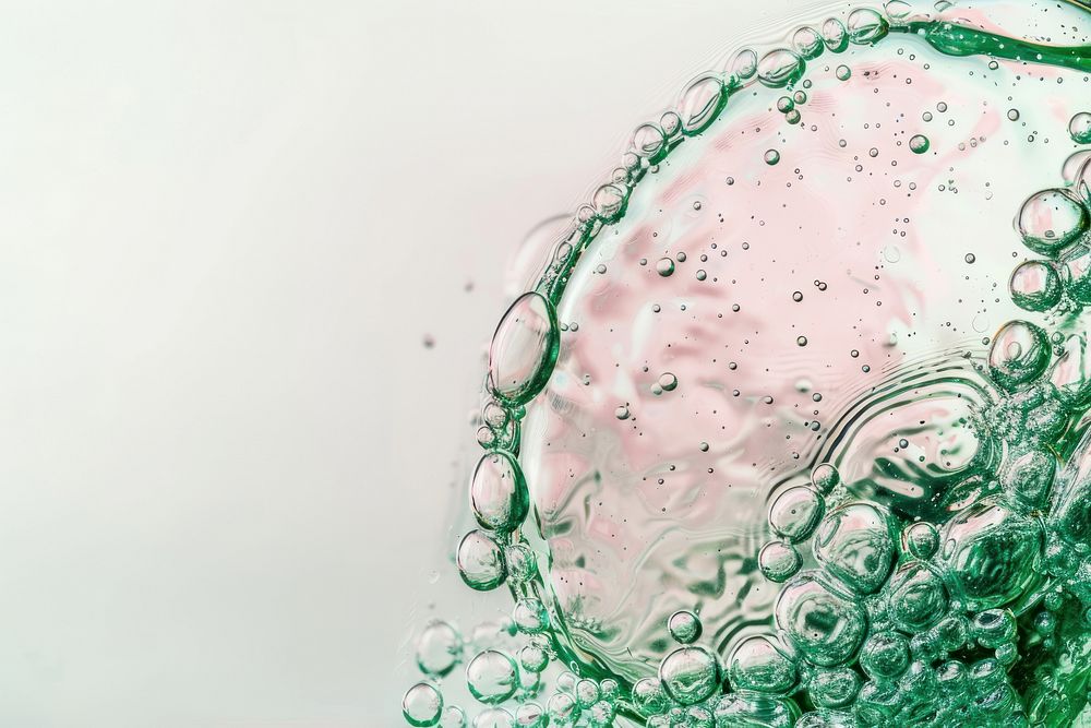Pink green oil bubble backgrounds transparent splattered.
