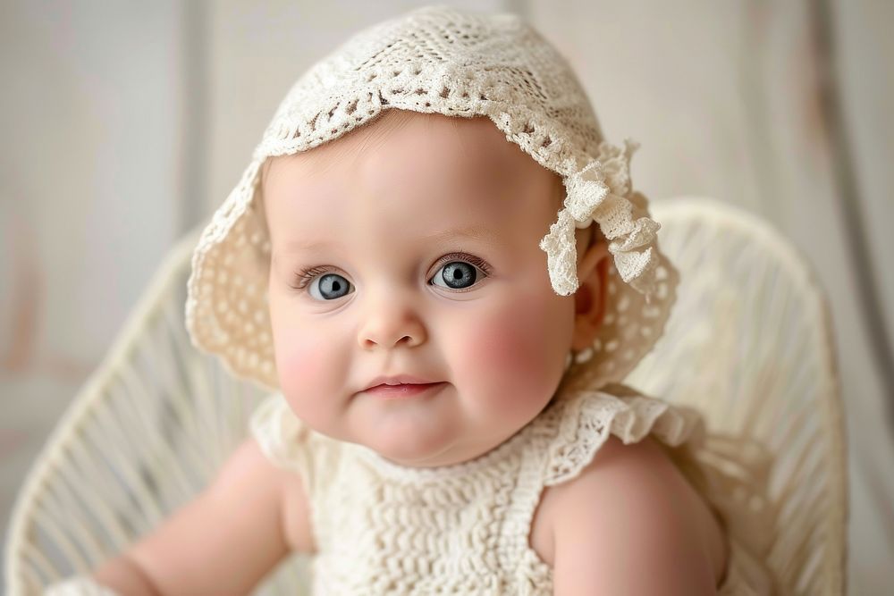 Baby girl photography portrait hairstyle.