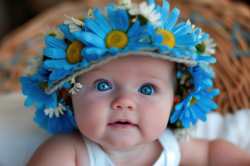 Baby girl photography portrait flower.