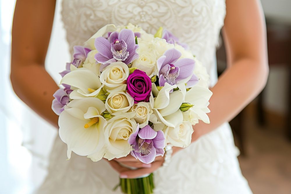 Bouquet of flowers wedding plant dress.