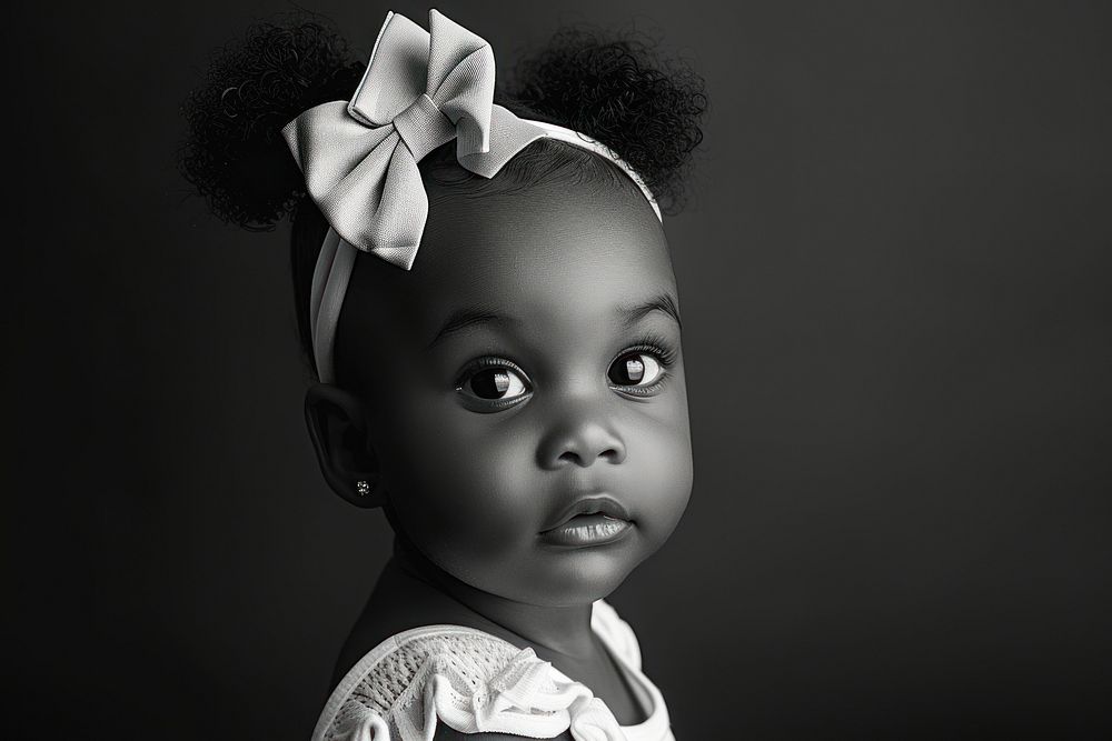 Black baby girl photography portrait accessories.