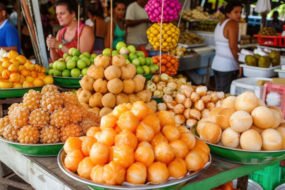 Brazil food market fruit plant.