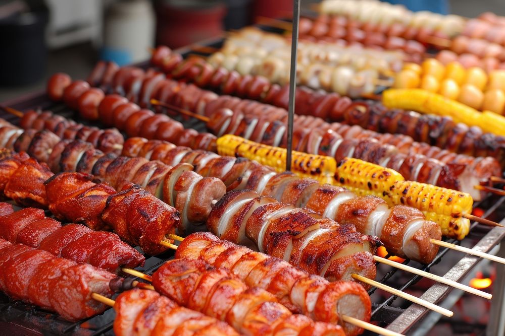 Brazil food grilling cooking meat.