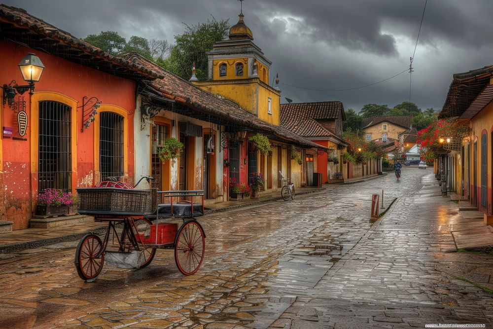 Brazil town architecture cobblestone cityscape. | Free Photo - rawpixel