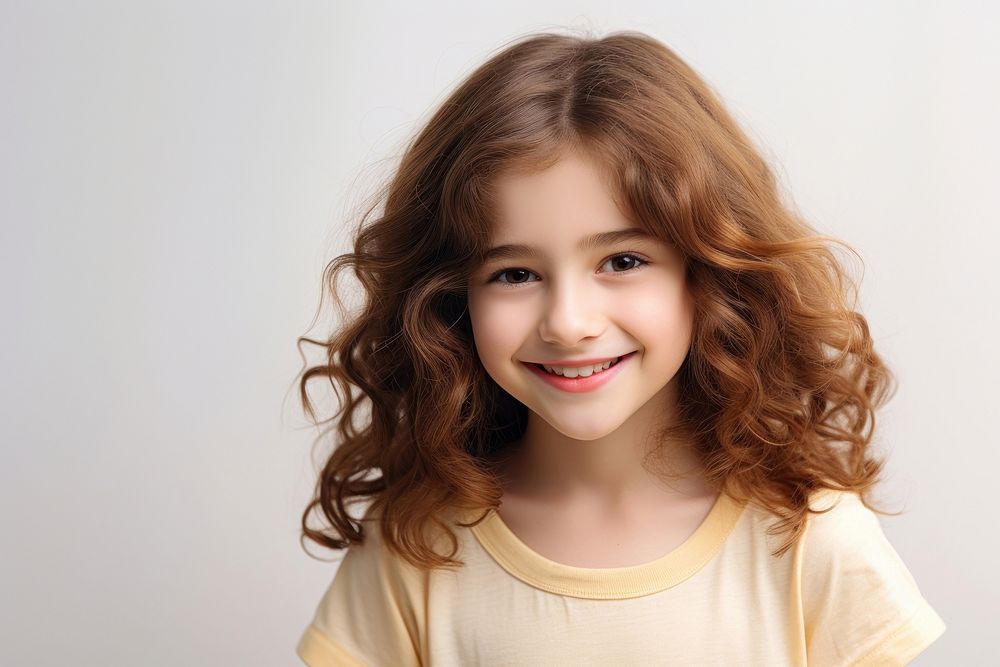 Cute girl smiling portrait child smile.