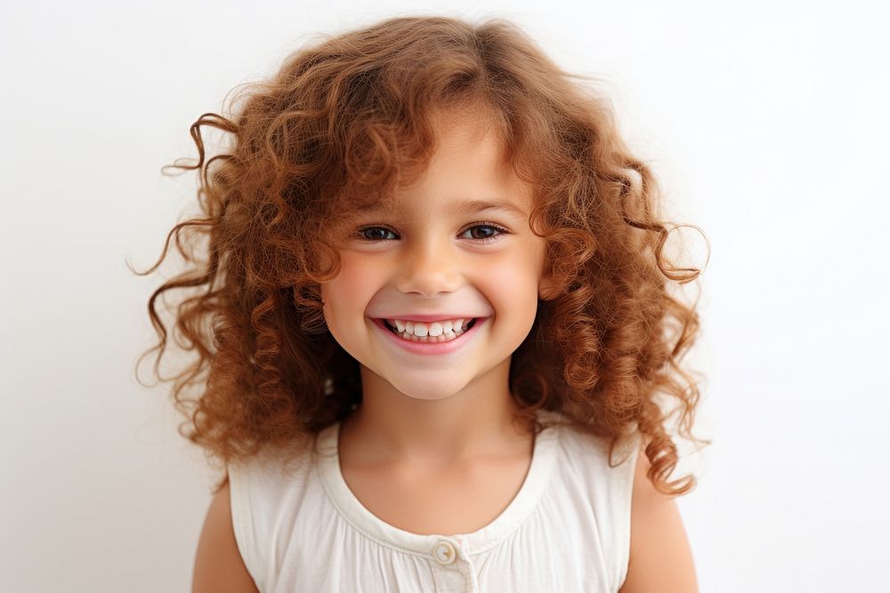 Cute girl smiling portrait child smile.