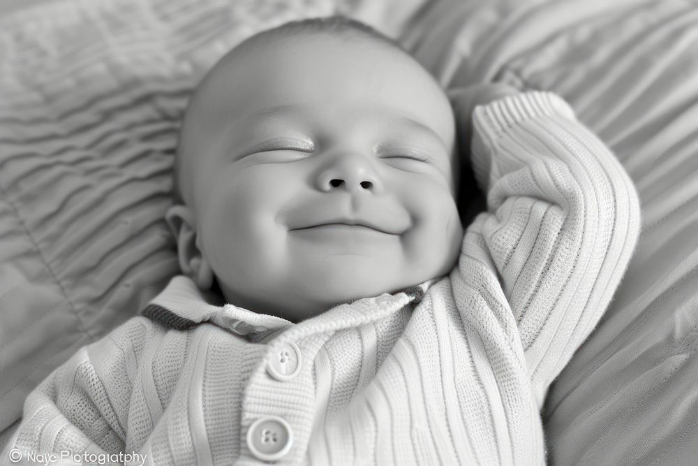 Happy baby girl photography portrait newborn.