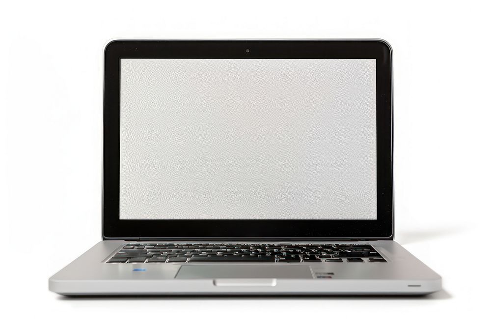 Laptop computor computer white background portability.