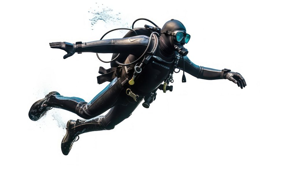 Man scuba diving recreation adventure outdoors.
