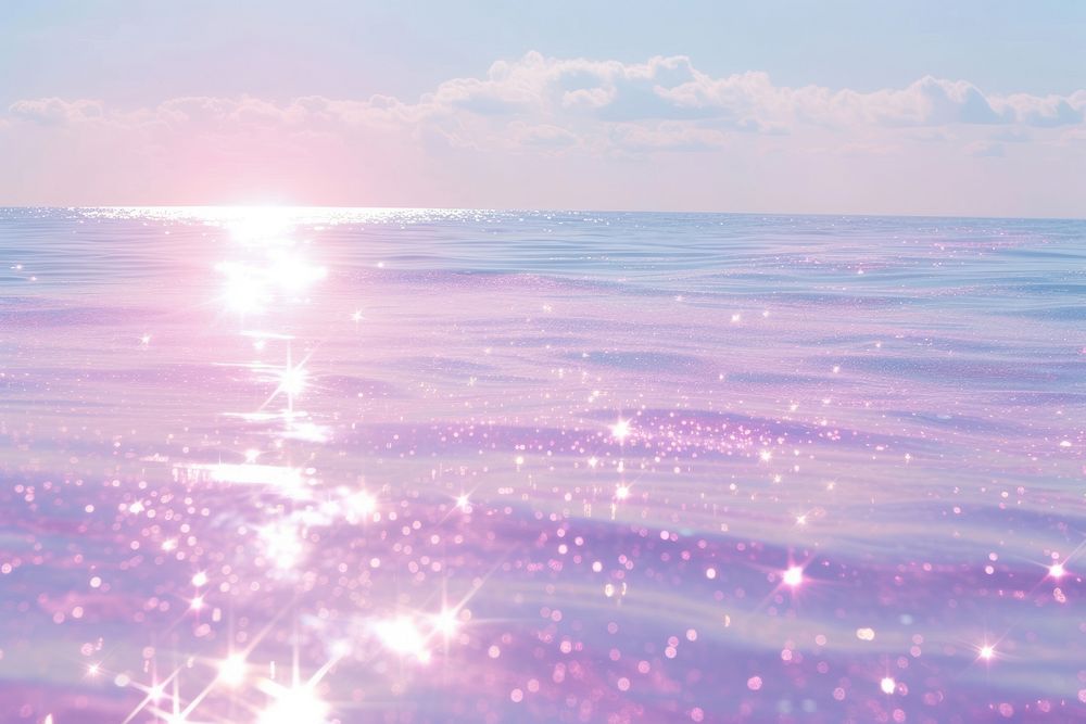 Pastel galaxy on sea sky backgrounds sunlight.