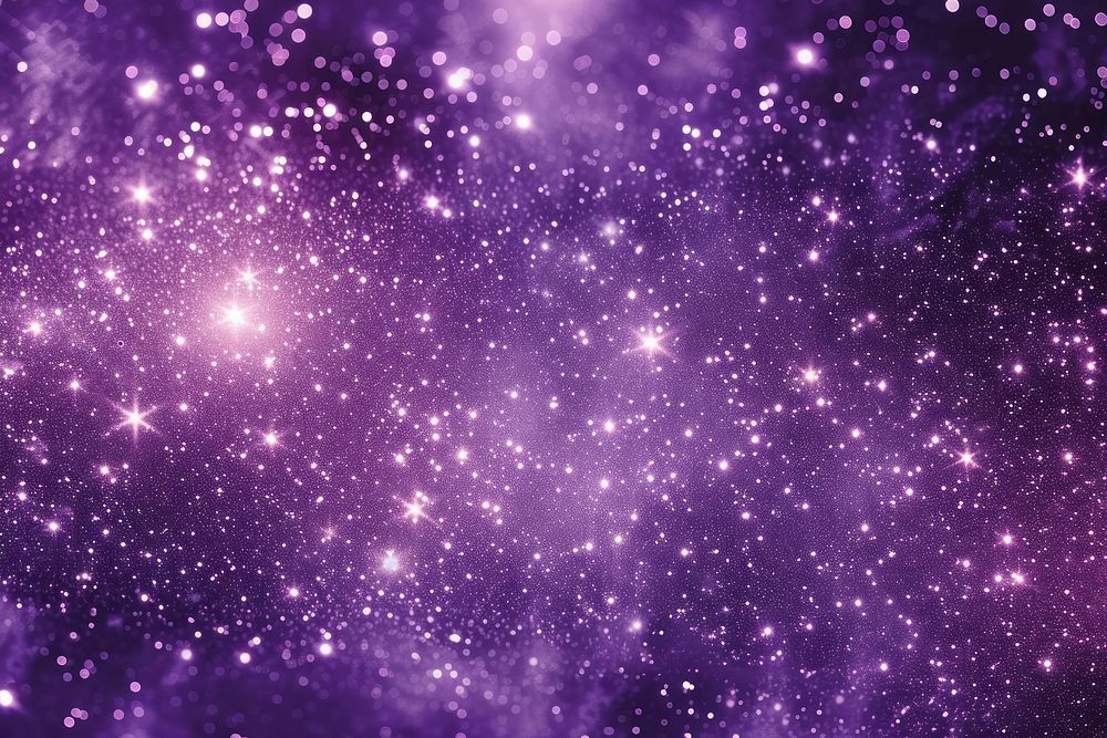 Pastel galaxy on sky glitter purple space.