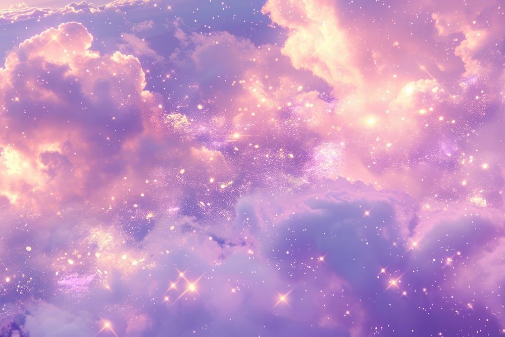 Pastel galaxy on sky purple space backgrounds.