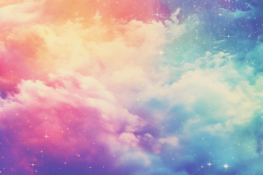 Pastel rainbow on galaxy backgrounds universe outdoors.