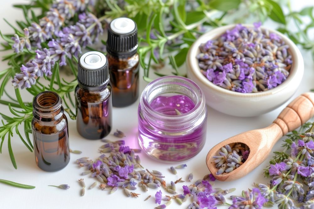 Spa aromatherapy lavender flower plant.